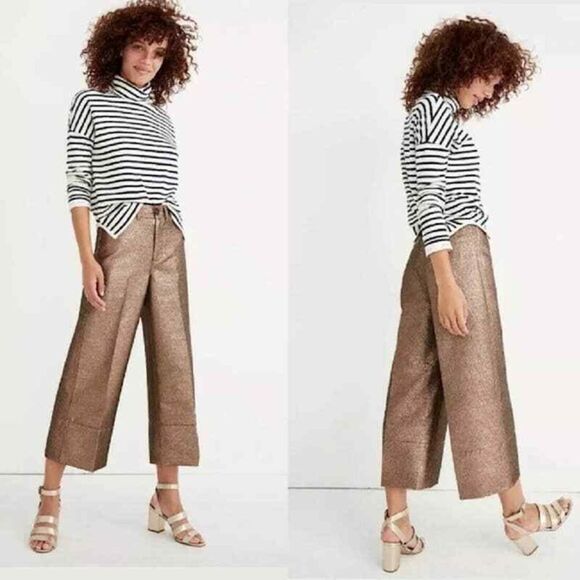 Madewell Pants - Madewell Emmett Gold Wide Leg Pants
